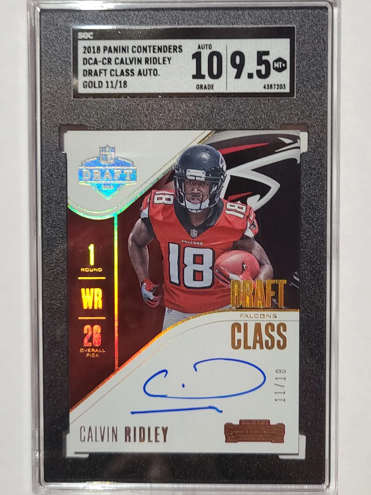 Calvin Ridley Panini Contenders Draft Class Rps Autographs #DCACR Gold