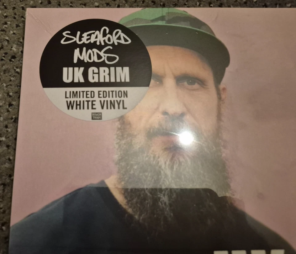 Sealed - Sleaford Mods - UK Grim UK Limited Edition White Vinyl LP - Post Punk - Image 2 of 4