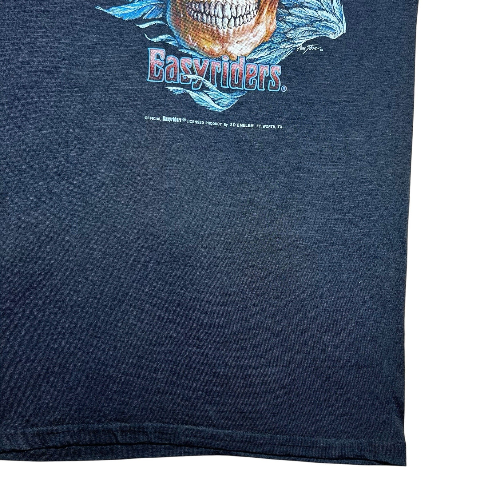 Vintage 1986 Easyriders Skull 3D Emblem Harley Davidson Biker T-Shirt Sz M image 6