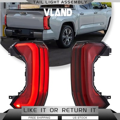 VLAND For 2022-25 Toyota Tundra FULL LED TailLights W/Startup Animation Assembly