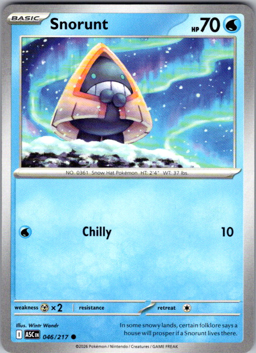 Snorunt Common ME: Ascended Heroes 046/217 NM AH-WC06