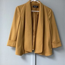 Kasper Women's Blazer and Pants Size 8 Petite Lined Career Office Mustard