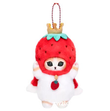 New Sanrios Strawberry Queen Mofusand Red Plush Keychain Bag Holder Charm Purse