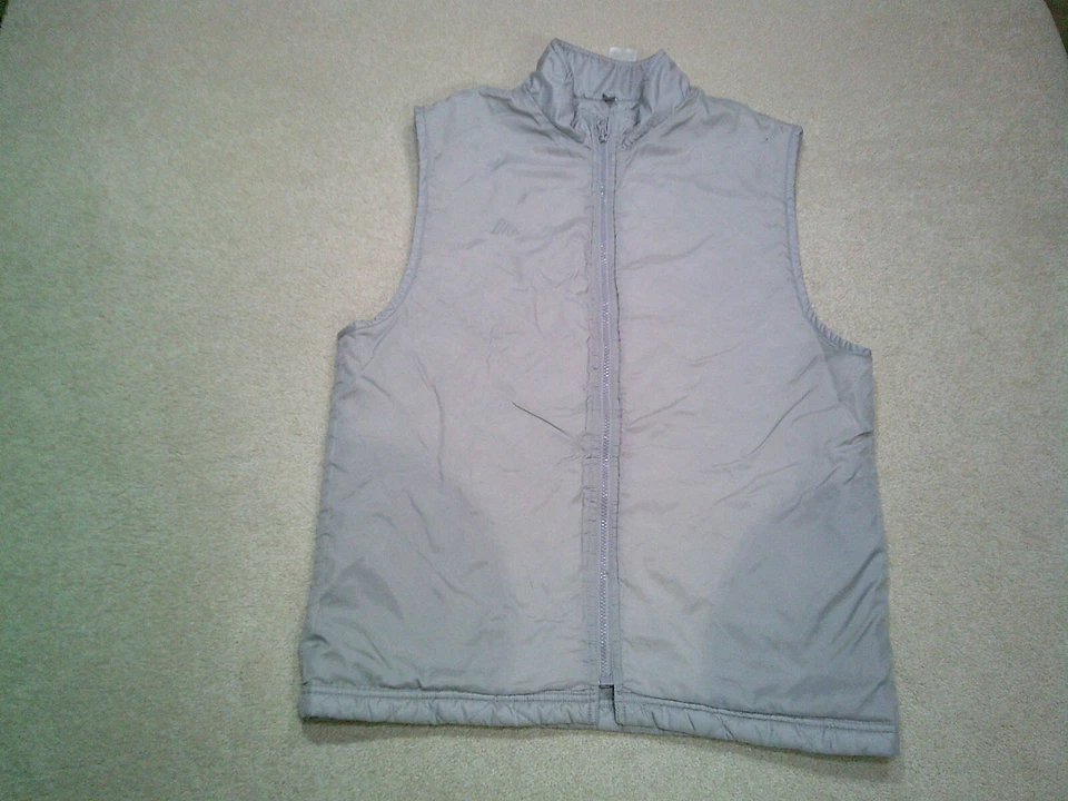 Chaleco Acolchado Adidas De Colección Para Hombre Pequeño Gris Reversible Foto 4 de 4