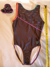 Plum Practicewear Gymnastics Leotard Dark Blue - Adult M