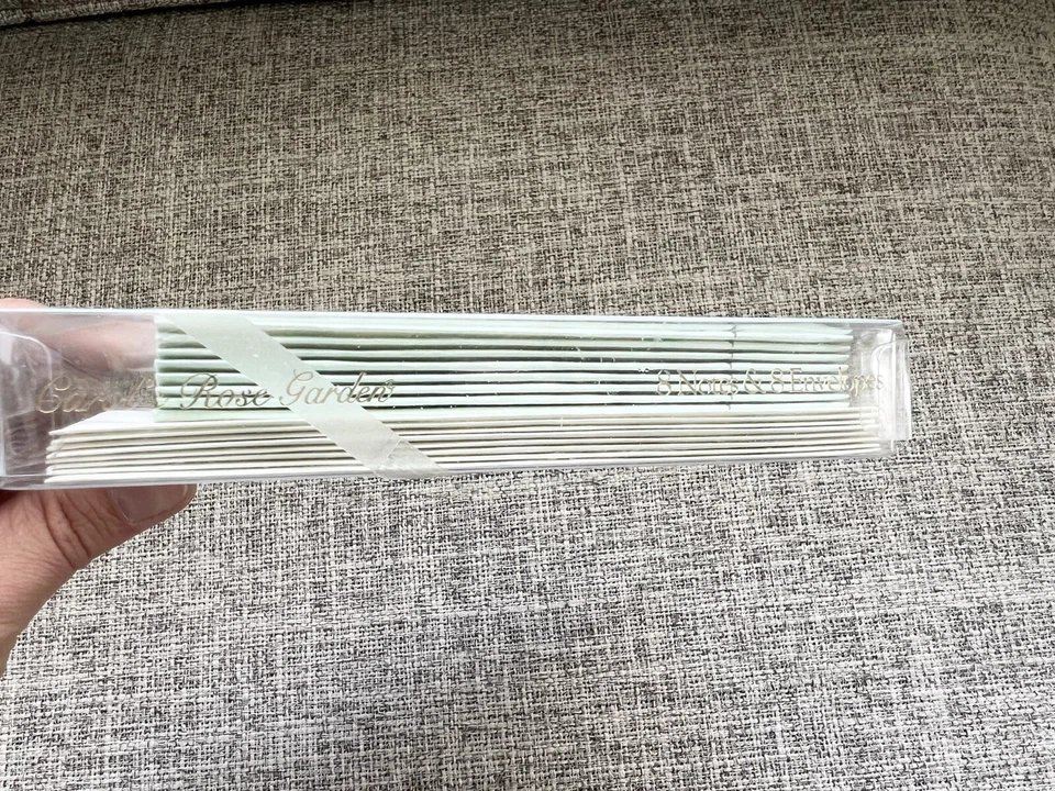 Carol Wilson Rose Garden Thank You Blank 8 Cards Roses Flower Made USA Green - Image 3 of 4