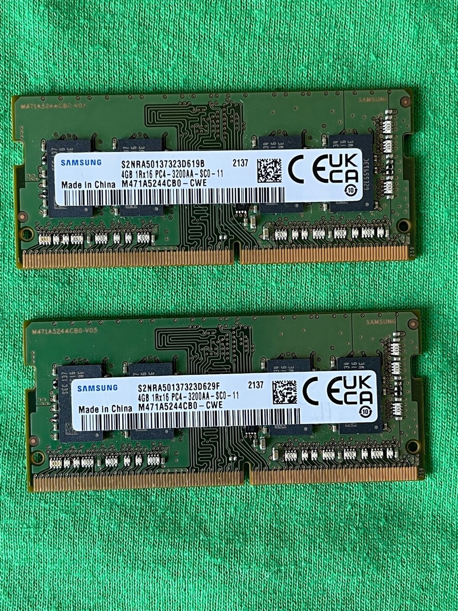 Samsung 8GB x 4GB kit set DDR4 3200MHz Laptop RAM 1Rx16 PC4