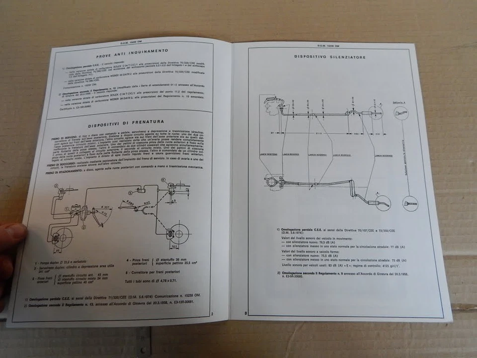 OMOLOGAZIONE LANCIA BETA 2000 COUPE' 1975 - Immagine 2 di 3