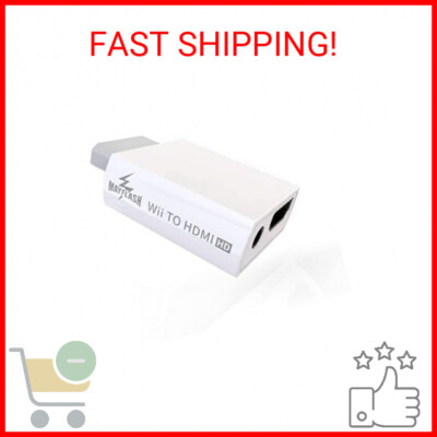 MAYFLASH Wii to HDMI Converter 1080P for Full HD Device, Wii HDMI Adapter with 3