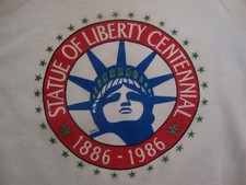 Vtg 80's Statue Of Liberty Centennial 100 Year Celebration Crew Sweatshirt L