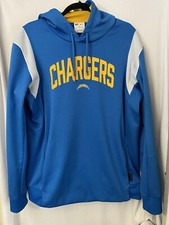 Nike Los Angeles Charger Hoodie Men's Large Blue Yellow Dry Fit On Field NFL