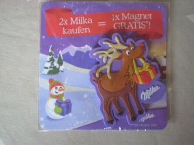 Magnet / Kühlschrankmagnet MILKA WEIHNACHTEN RENTIER oder NIKOLAUS ca. 8 cm ovp - Bild 1 von 3