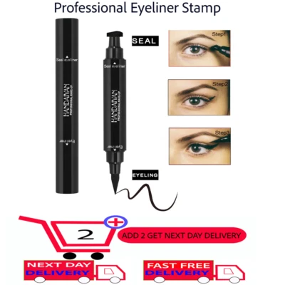 HANDAIYANⓇ 2x Black Winged Eyeliner Stamp Eye Liner Pencil Liquid Pen,Vamp,Cat Eye💙
