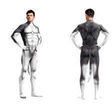 Animal Husky Dog Muscle Jumpsuit Cosplay Costumes Bodysuit Stage Halloween Party