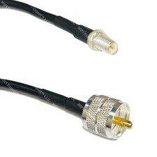 RFC195 Silver RP-SMA FEMALE to PL259 UHF Male Coax RF Cable USA Lot
