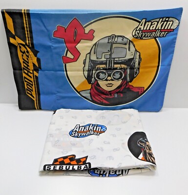 Star Wars Episode Flat Sheet Pillowcase Anakin Sebulba Pod Race Twin  Size