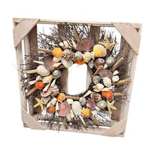 Coastal Wreath Wall Hanging Home Decor Seashell Beach Theme