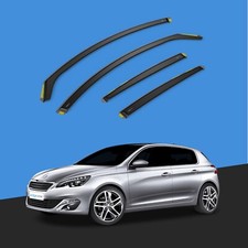 Peugeot 308 MK2 2013-2021 5 Door Hatchback Wind Deflectors 4pc Tinted