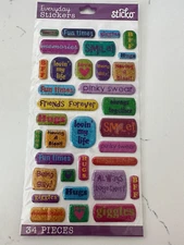 Sticko Everyday Stickers - Best Friend Captions - 34PC BFF Hugs Smile Memories