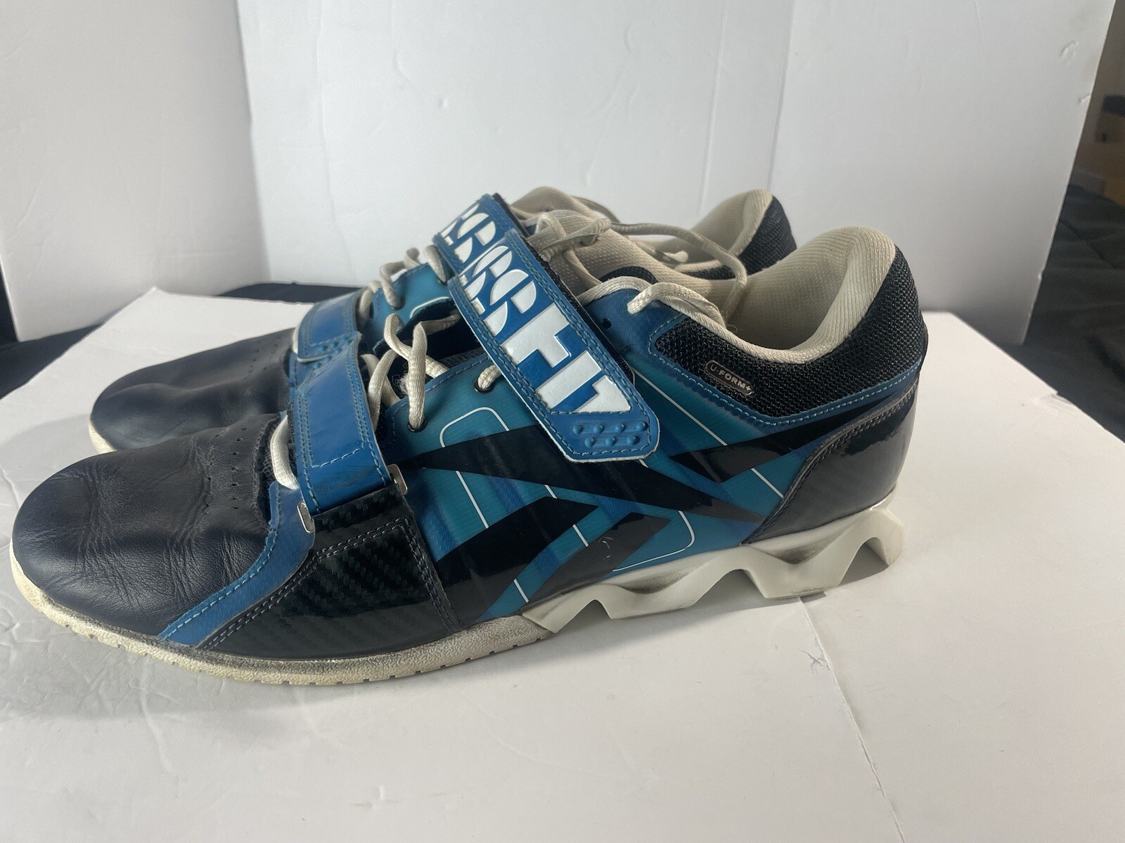 Reebok Men’s Blue Leather CrossFit  U- Form weight Lifting Shoes Sz 13 Reebok C