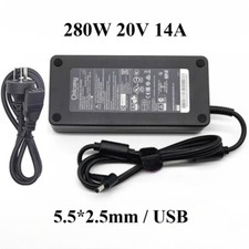 Chicony 20V 14A 280W Charger Adapter A18-280P1A 5.5 2.5mm USB Tip Power Supply