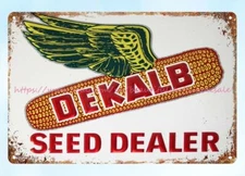 Dekalb Seed Dealer metal tin sign garden reproductions for home
