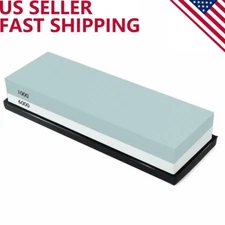 Knife Sharpening Water Stone Kitchen Dual Whetstone Set 1000 6000 Grit Non-Slip