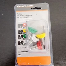 PowerCare 4 Piece Pressure Washer Nozzle Set - Gas / Electric 2000-3300 PSI