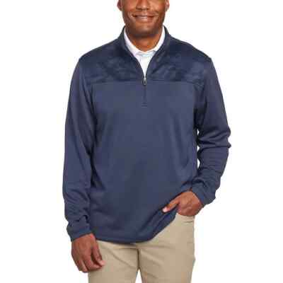 New Men's Pebble Beach Blue Performance 1/4 Zip Pullover Size XLarge