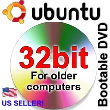 Ubuntu Linux 17.04 32bit Version BOOTABLE/LIVE DVD for older PCs FREE SHIP