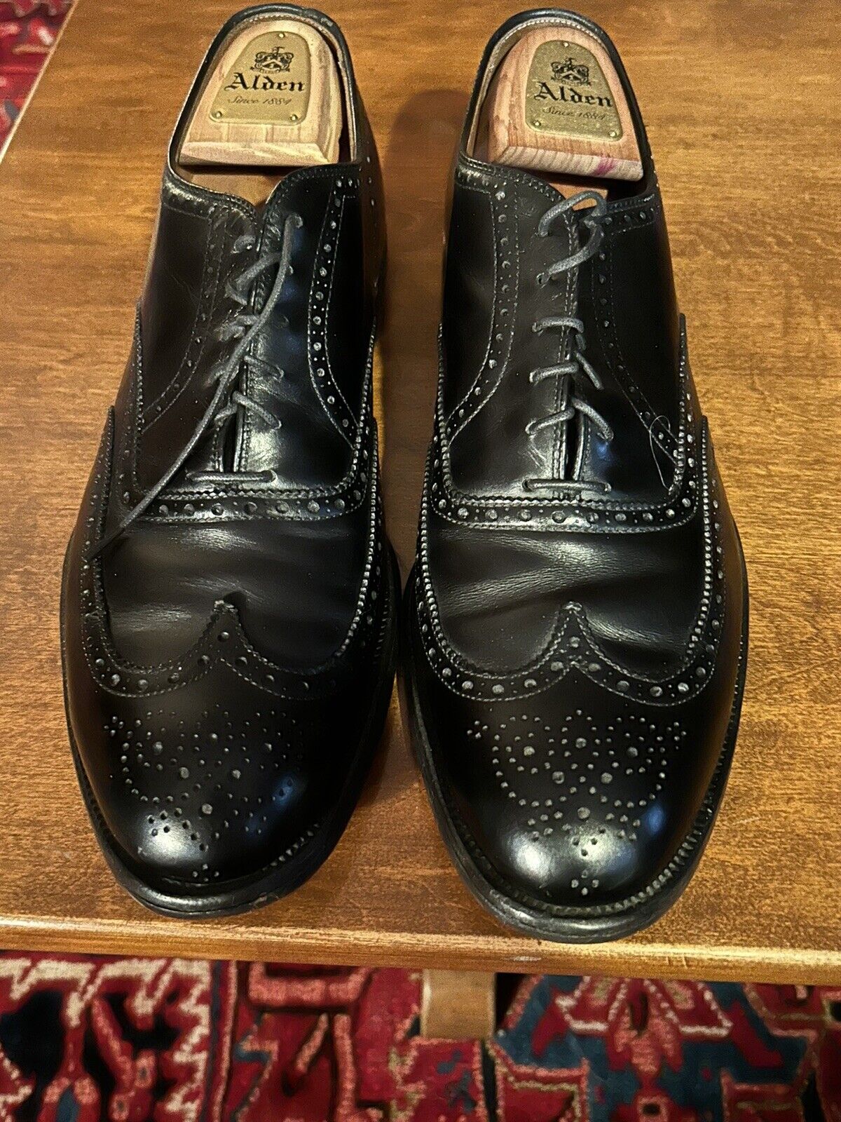 Alden 926 Black Calfskin Wing Tip Bal