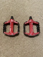 USED TIOGA PG COMP BMX RACING PEDALS RED 9/16”