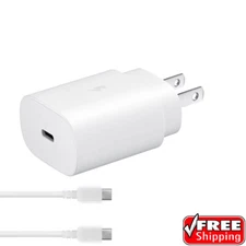 NEW Samsung 25W Super Fast Charging Wall Charger Adapter & Cable Galaxy TAB A9+