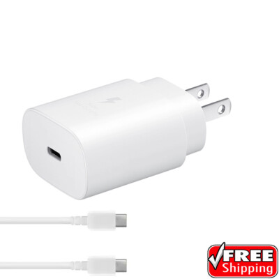 NEW Samsung 25W Super Fast Charging Wall Charger Adapter Cable