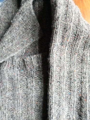 Diesel Heavyweight Grey Cardigan Military Style 95% Wool 5% Cashmere M/L - Picture 3 of 5