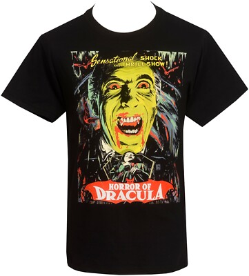 Horror of Dracula T-Shirt Vampir Grafik Tee Horror Gothic Shirt Retro Poster