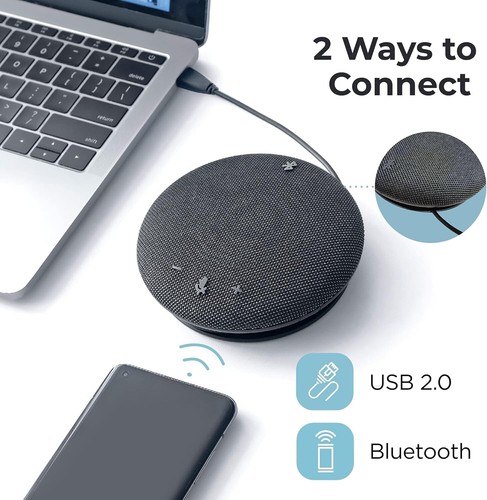 Bluetooth Conference Speaker w/Microphone | 360-Degree Voice Pickup & Noise Canc - Photo 4/9