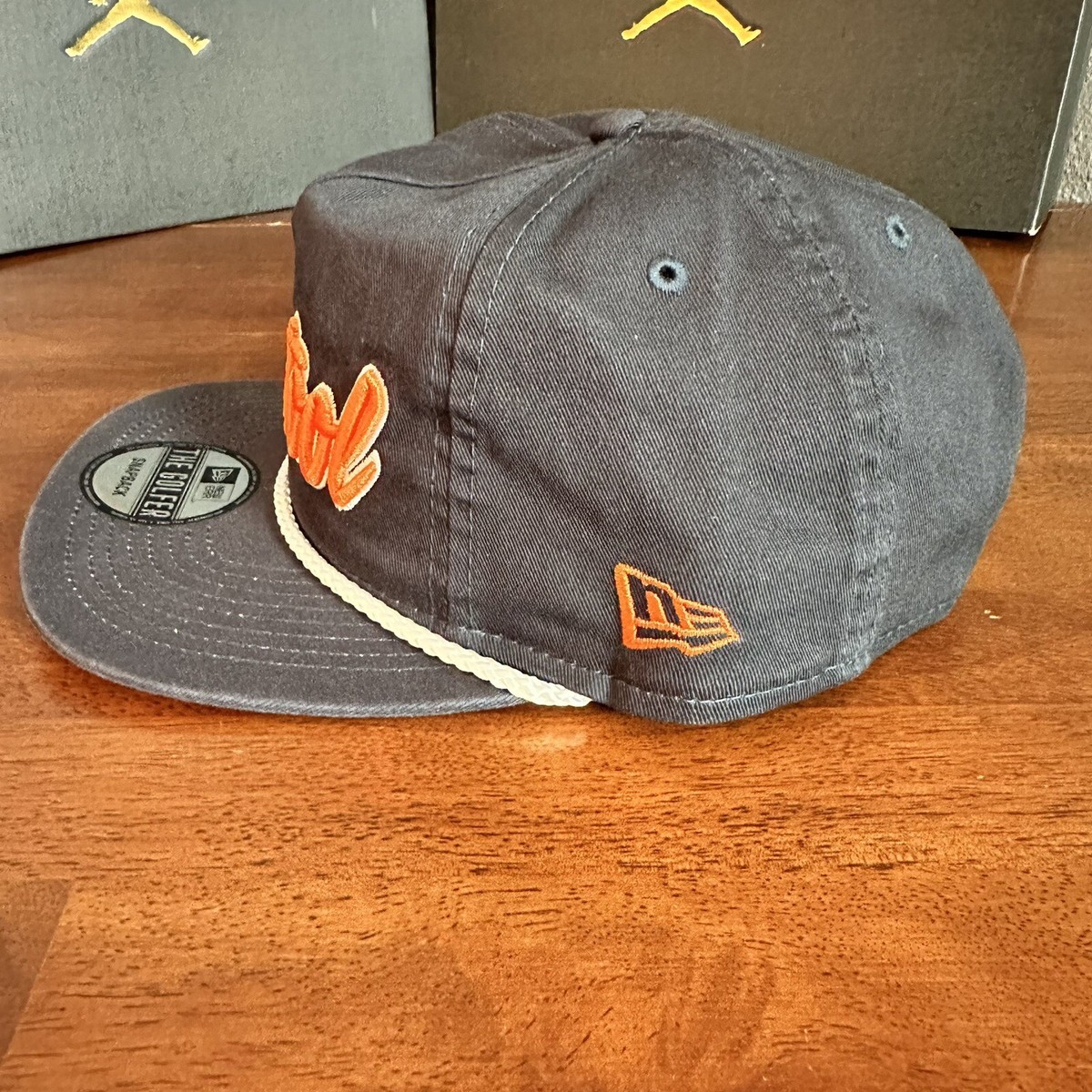 Casquette New Era Barstool Sports Script Corde Golfer - Bleu Marine/orange, Homme