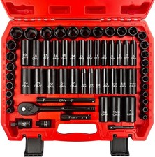 64pcs 3/8 Socket Set,Drive Impact Socket Set,...