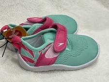 New Girls Speedo Shore Explore Water Swimming Swim Shoes Pink Aqua Kid Small 5-6
