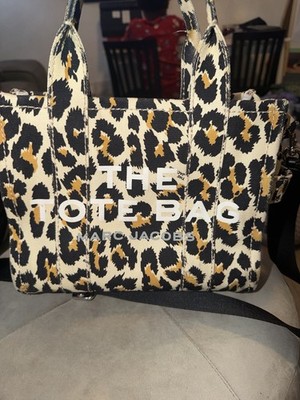 Marc Jacobs The Mini Traveler Tote Bag Leopard Print Natural Multi