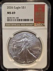 2026 American Silver Eagle NGC MS 69 Official Red Book Label Slab (Better) 💥