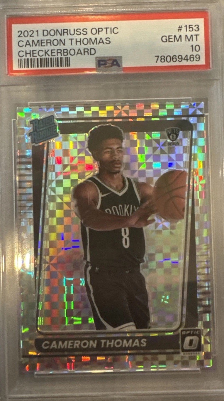 2021-22 Panini Donruss Optic Rated Rookie Cameron Thomas #153 - Checkerboard