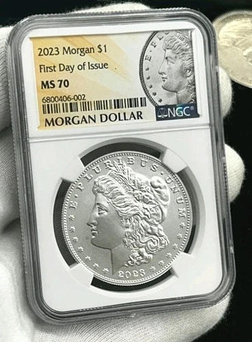 2023-P $1 MORGAN DOLLAR NGC MS70 First Day Of Issue Morgan Label Silver Coin