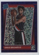 2021-22 Donruss Optic Fast Break Purple Prizm 85/95 Greg Brown III Rookie RC 3o8