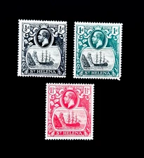 ST HELENA Stamp Lot - 1923 King George V & Badge Sn MH/LH r32🔥 De la Rue