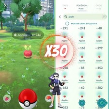 Applin (×30) Pokémon Go - Mini P T C - Iv P...