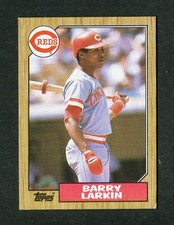 Barry Larkin Reds Hall of Famer Rookie MLB Baseball Card #648 RC 1987 Topps