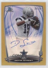 2014 Bowman Chrome Rookie Gold Refractor 26/50 Devin Street #RCRA-DS Auto 0m0