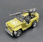 Vintage Hot Wheels 1970 Redline Era U.S. Army Jeep Gunslinger Olive Green EC!